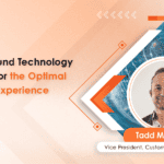 Graphic from the VXI Blog titled 'Making Sound Technology Decisions for the Optimal Customer Experience (CX),' featuring Tadd McAnally, Vice President, Customer Experience Advisory. The image includes Tadd's portrait and a background with digital network graphics.