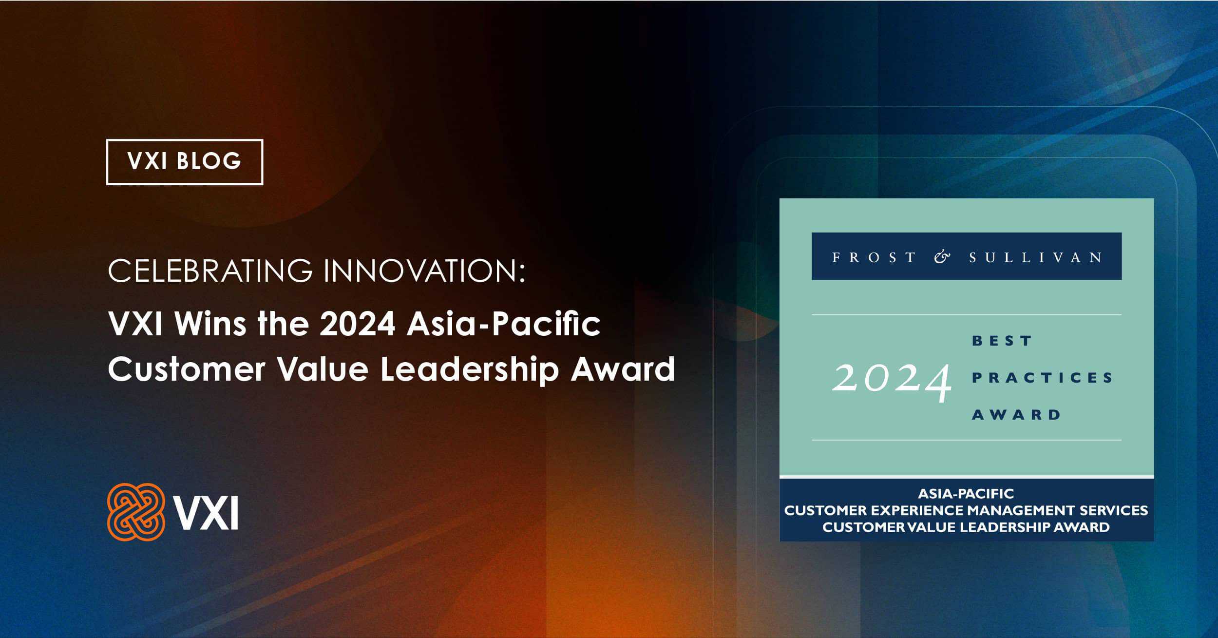 Banner - VXI Wins the 2024 Asia-Pacific Customer Value Leadership Award by Frost & Sullivan